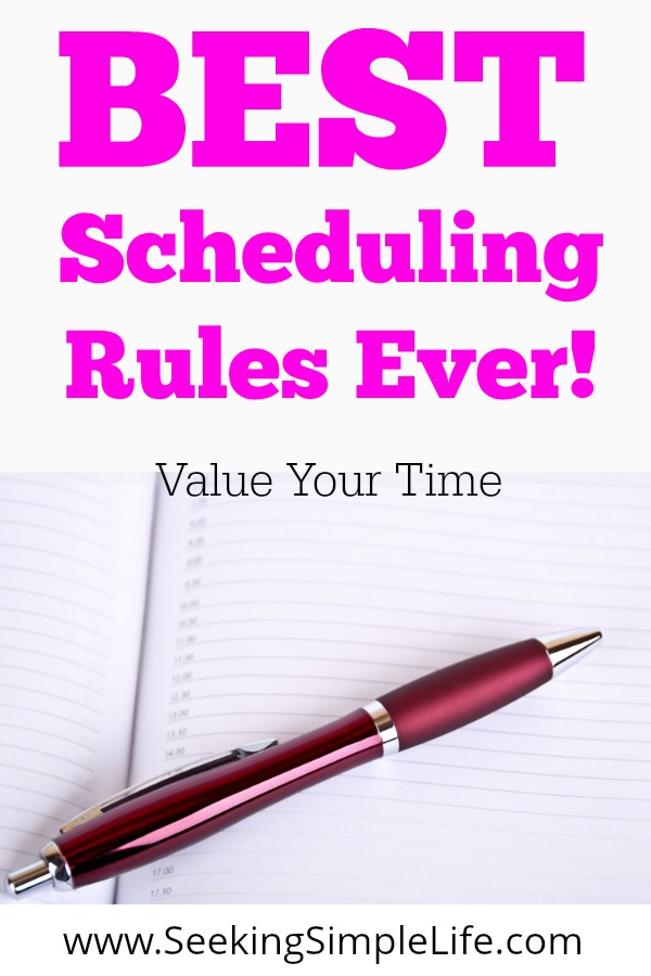 Start Scheduling for Success! Scheduling your time is important to ensure you achieve your goals and staying productive. Most of us aren't scheduling the right way. We look at schedules to plan events, but we really need to plan routines first to optimize our time. These are the best scheduling rules ever! #schedulingrules #careeradvice #lifeadvice #personaldevelopment #successplanning #seekingsimplelife