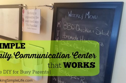 A Simple Family Communication Center that Works | Simple DIY for Busy Parents