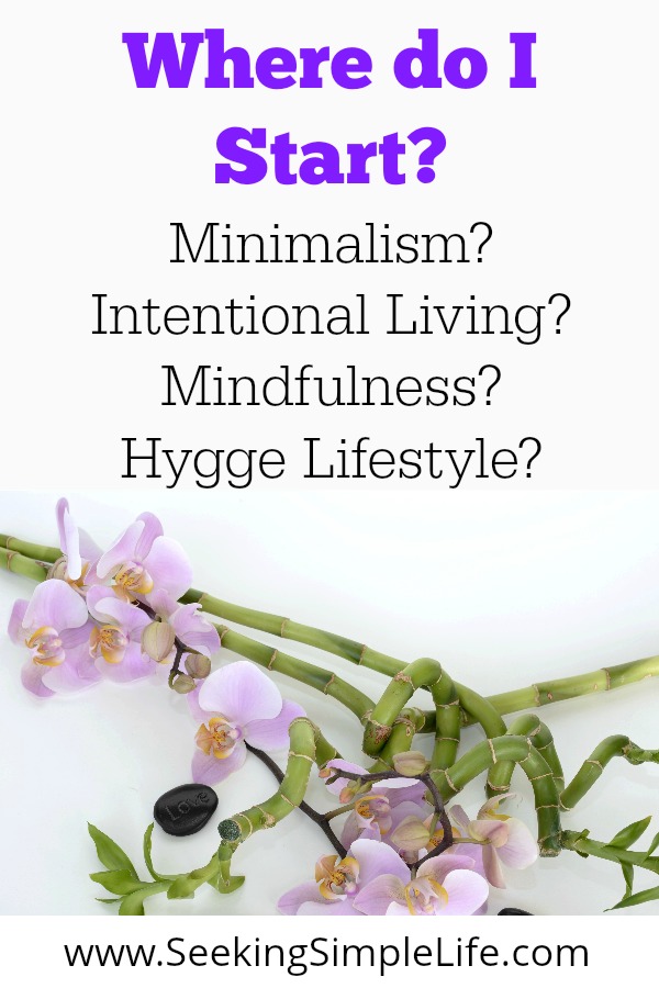 Click to figure out where you can start your simple life journey. What is Minimalism? What is Intentional Living? What is Mindfulness? What is Hygge? Do you even need to define your journey? Your Journey is personal. #minimalismlife #intentionalliving #mindfulness #quietmoments #hygge #seekingsimplelife