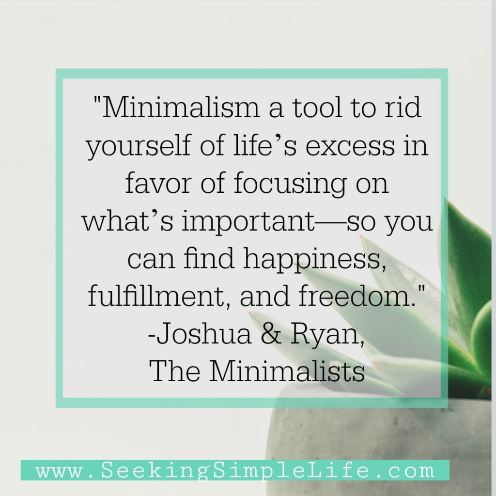 What is Minimalism according to The Minimalists. #definingminimalism #inspiration #seekingsimplelife #minimalism