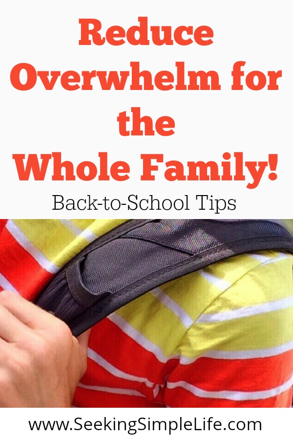 Practical back-to-school tips for parents that help organize the home, and help their teens succeed in junior high or high school. #workingmomhacks #busymomhacks #homeorganization #schooladvice #parentingadvice #seekingsimplelife