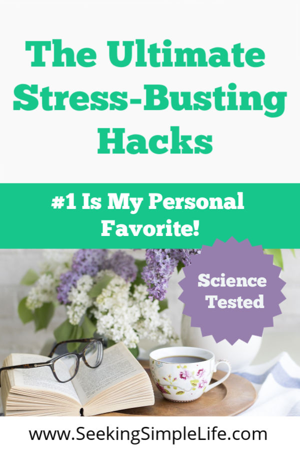 Reduce stress with these stress-busting hacks. The first one is my favorite but I use #5 as a date night or family fun night too! Which one is your favorite for self-care? #selfcare #busymoms #workingmothers #hyggelife #intentionalliving #mindfulness #seekingsimplelife
