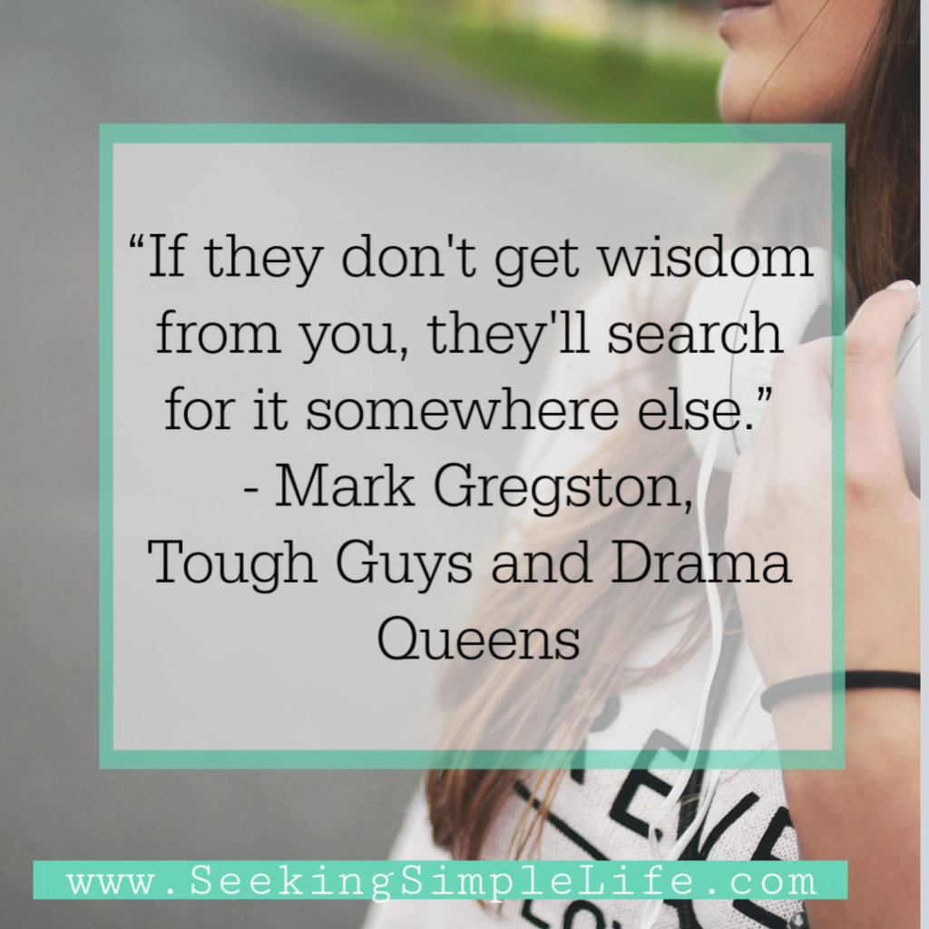 If they don't get wisdom from you, they'll search for it somewhere else. Finally a helpful book for parenting teens, understanding what teens are going through and tips for building strong relationships with your teen or tween. Helping them grow into independent confident adults. #parentingadvice #parentingteens #parentingtweens #bookreview #lifelessons #workingmothers #busymoms #inspirationalquotes #personaldevelopment #seekingsimplelife