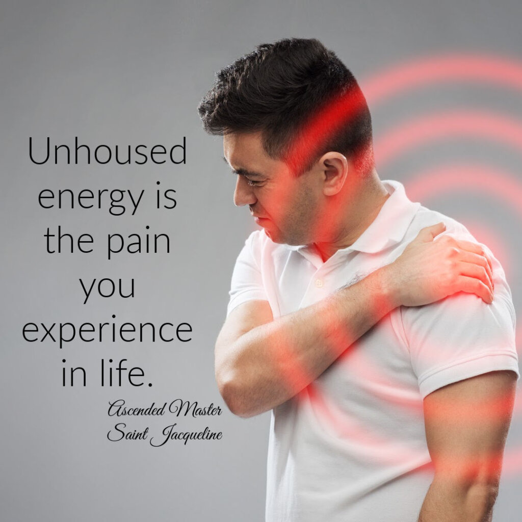 Unhoused energy is the pain you experience in life.